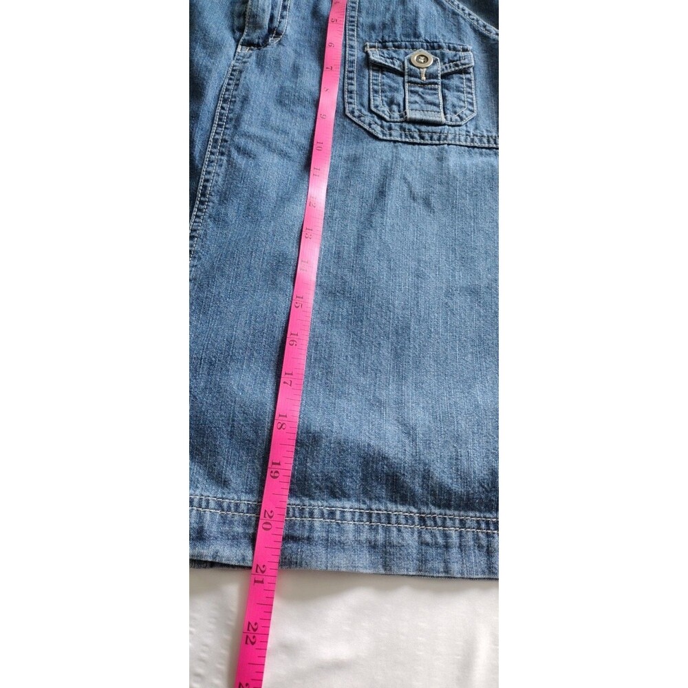 French Cuff Denim Skirt Womens Size 12 Midi Y2K 90s Western Boho - Picture 6 of 6